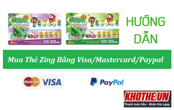 Mách Bạn Nơi Mua Zing Card VNG Bằng Visa Mastercard Hay Paypal