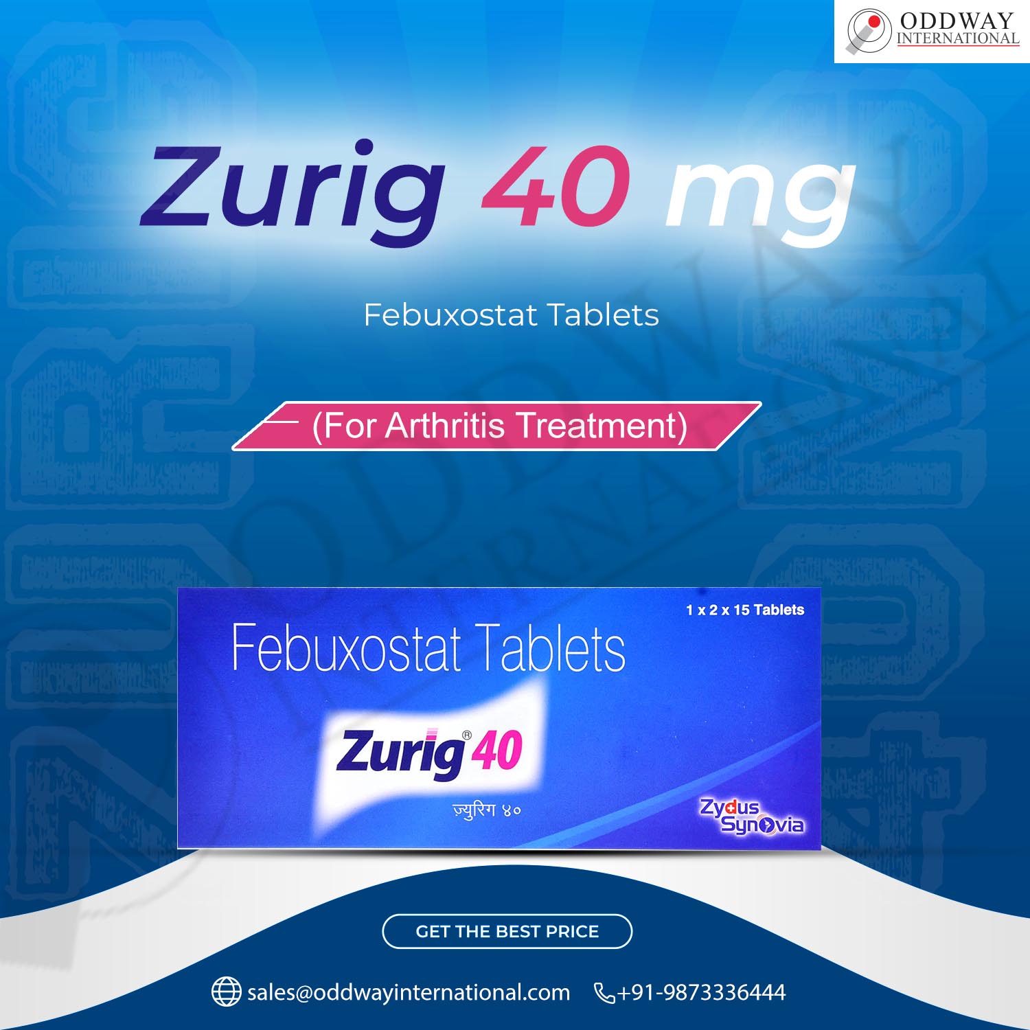 Febuxostat Zurig 40 Mg Tablet Giá trực tuyến
