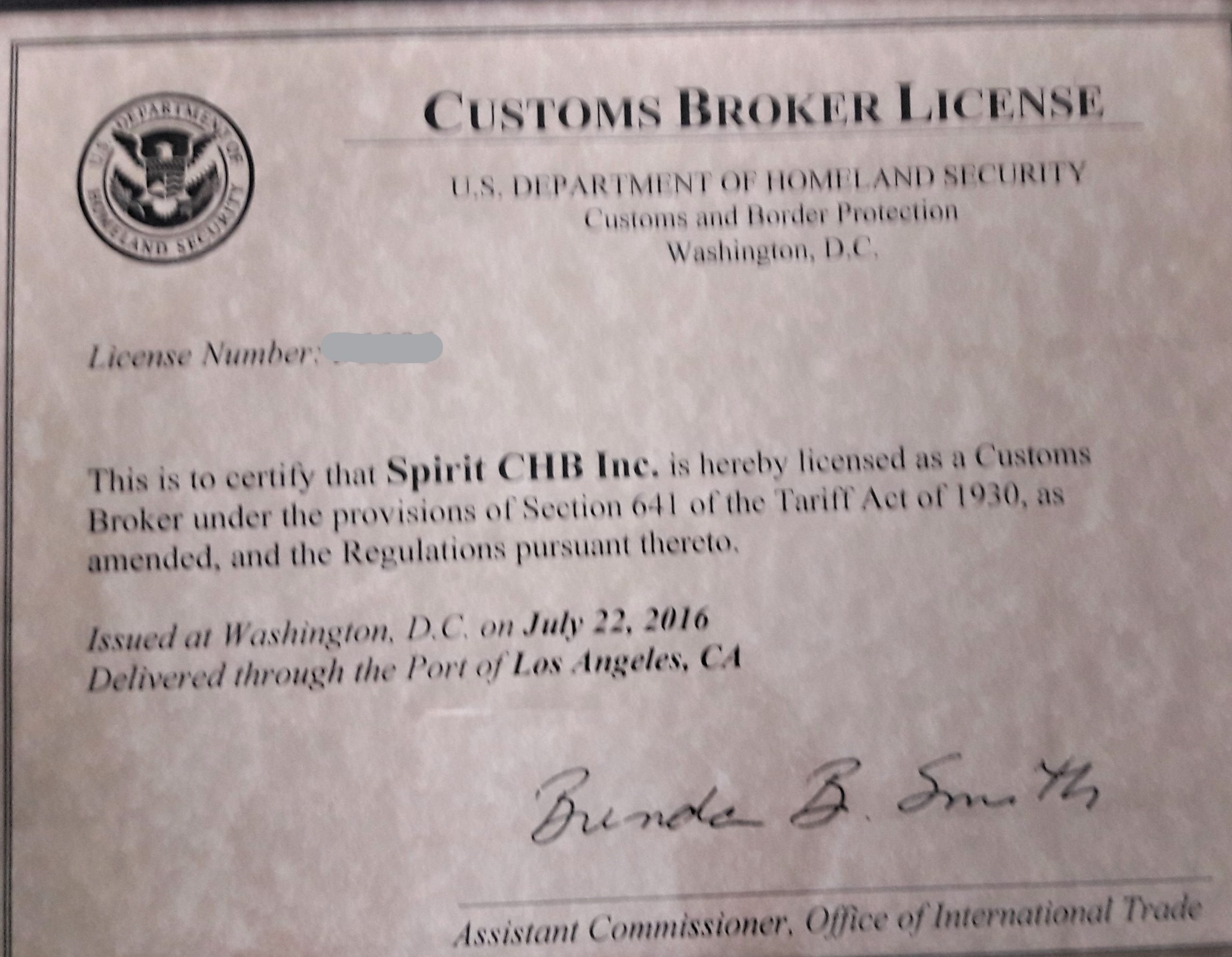 Import Customs clearance in USA